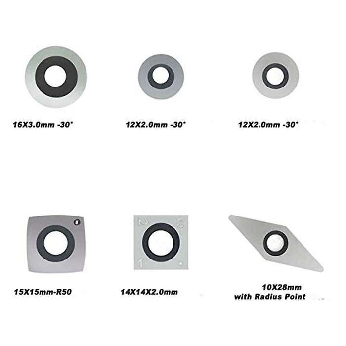 Tungsten Carbide Cutters Inserts Set for Wood Lathe Turning Tools
