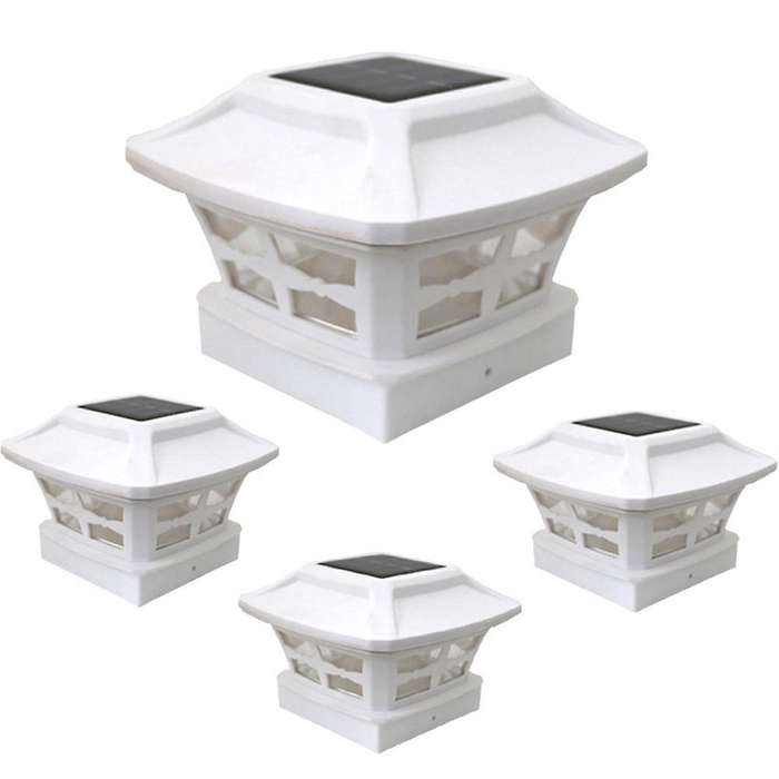 Outdoor Post Solar Lights for 4x4 Inch Wooden Posts Warm White