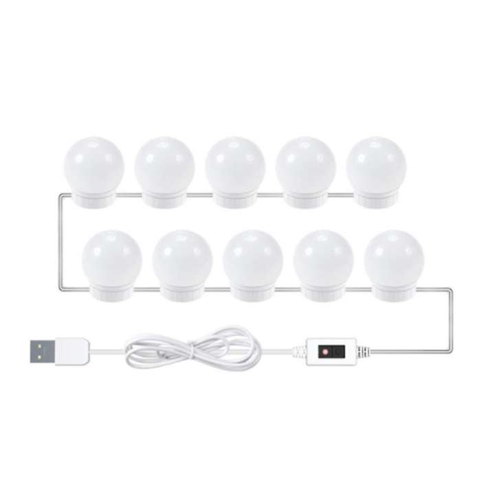 Usb Hand Sweep Vanity Mirror Light Led Makeup Lamp Bulbs 10 Bulbs