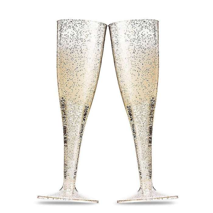 10pcs Plastic Disposable Wine Goblet Champagne Cup for Party Gift Box
