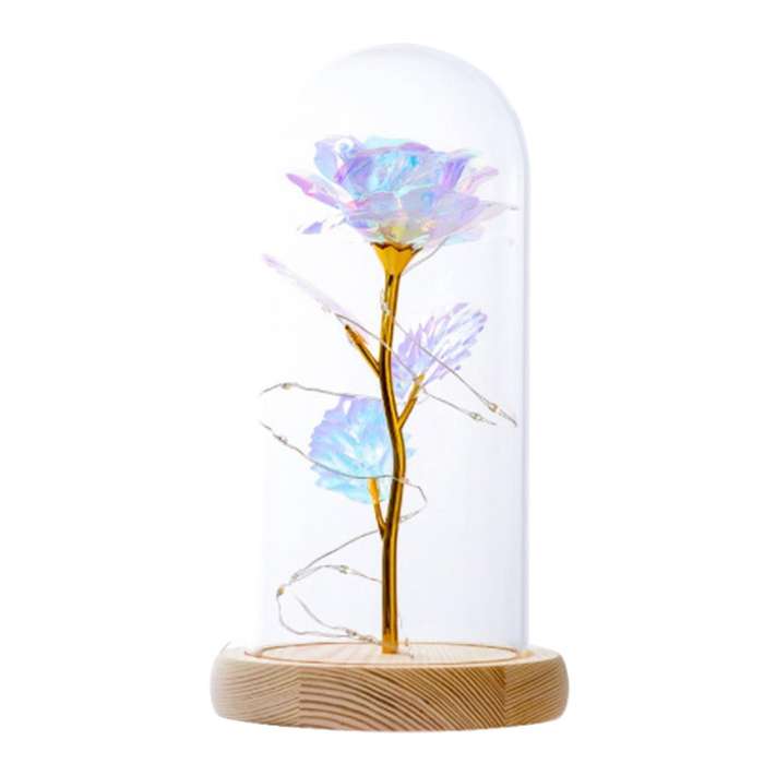 Eternal Rose Under Bell Beast Rose with Fairy String Lights Gift A