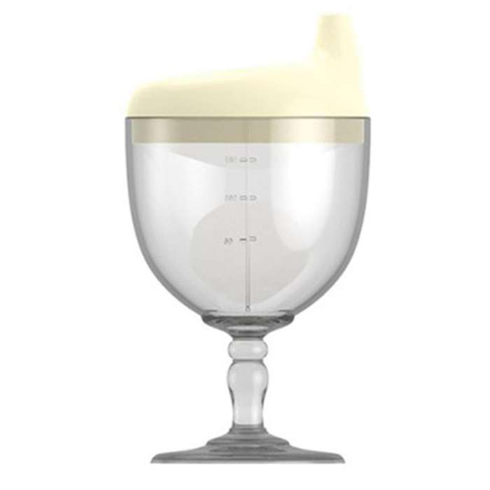150ml Baby Goblet Water Bottle with Duckbill Mouth Shape Yellow