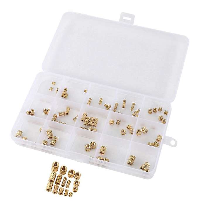 M2 M3 M4 M5 Female Thread Knurled Brass Embedment Nut for 3d Printing
