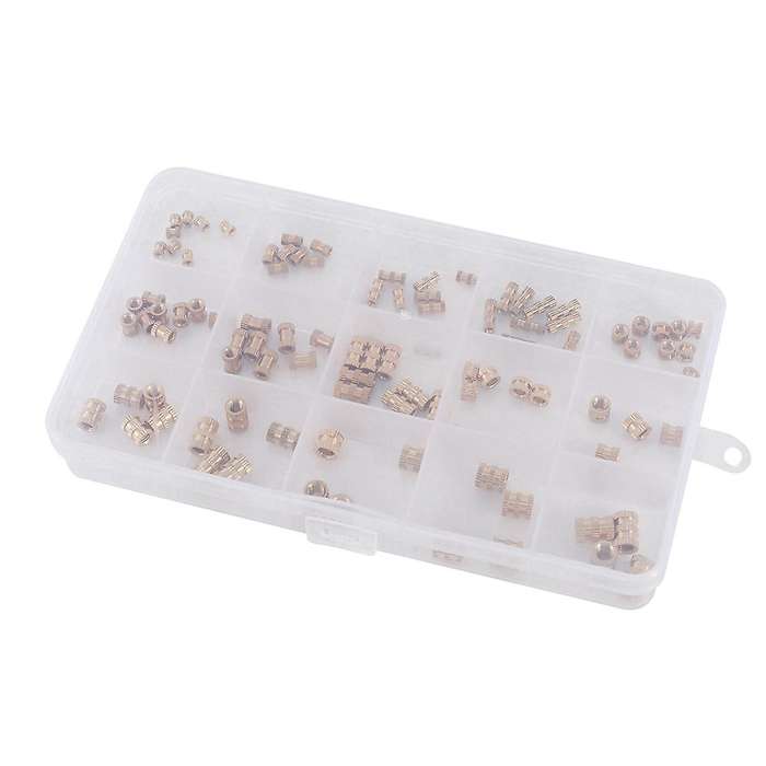 M2 M3 M4 M5 Female Thread Knurled Brass Embedment Nut for 3d Printing