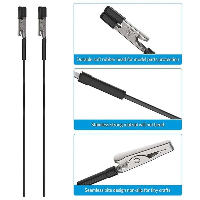 40pcs Alligator Clip Sticks for Gundam Model Painting for Airbrush