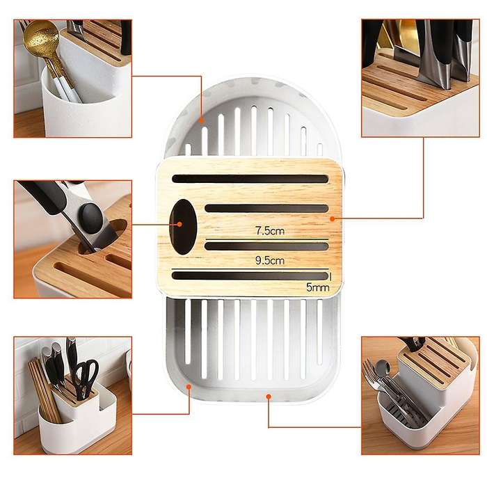 Multifunction Cutlery Drainer and Organizer Knife Holder Kitchen