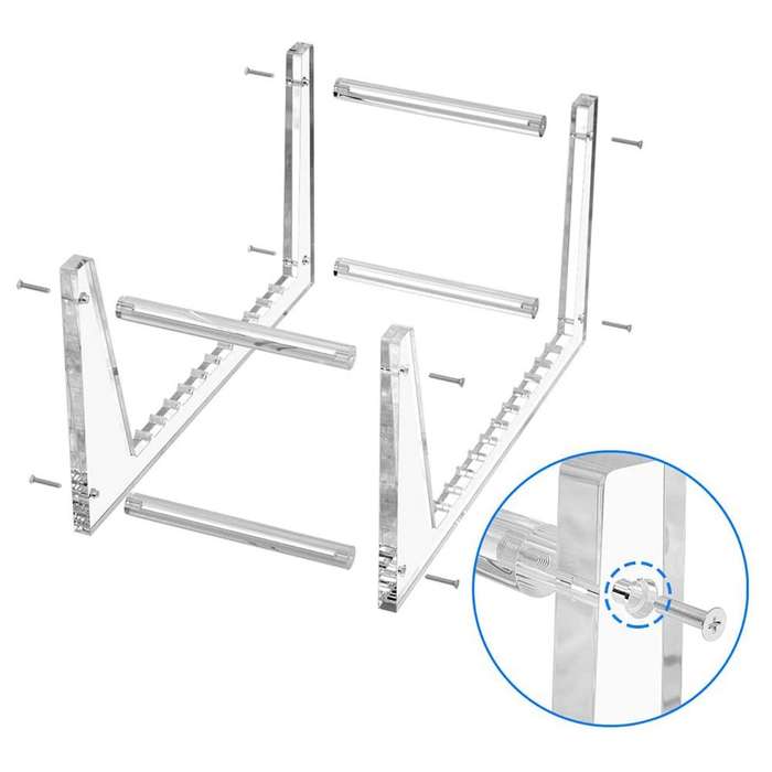 Clear Vinyl Record Stand Holder, Acrylic Vinyl Record Shelf 50 Lps