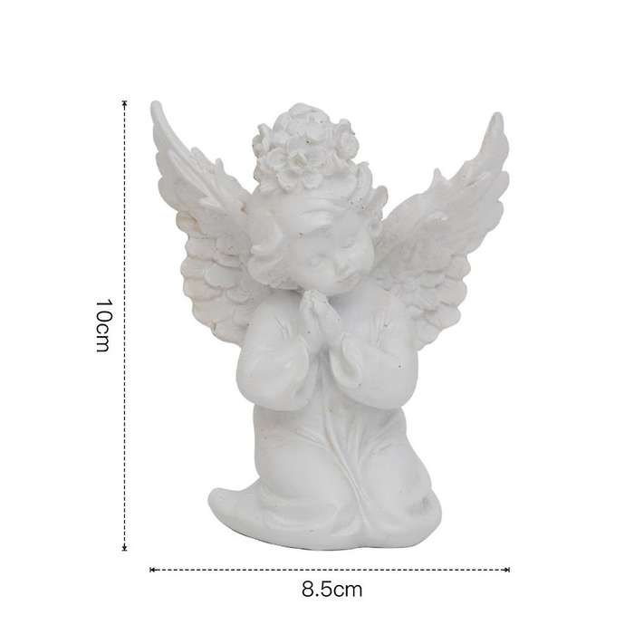2pcs Resin White Thinking Angel Statue Nordic Home Desktop Decoration