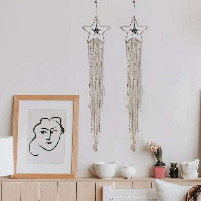 Star Dream Catchers, Handmade Woven Wall Hanging Home Decor Craft