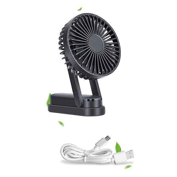 Usb Fan 3 Speed Modes, 180 Foldable Handle Silent Desktop Fan