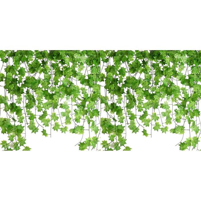 24 Pcs 7.5ft Artificial Maple Leaves Hanging Vines, Hanging Plants