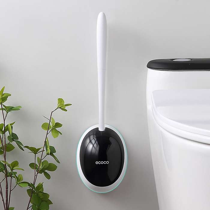 Ecoco Toilet Brush and Holder Set Home Wall-mounted Cleaning Tools A
