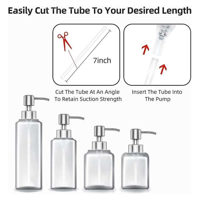 6pcs Stainless Steel Liquid Soap Dispenser Pump with Thread