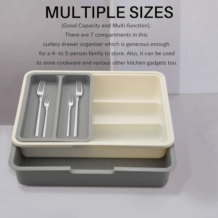 Adjustable Drawer for Kitchen Utensil Organizer Multi Purpose Storage