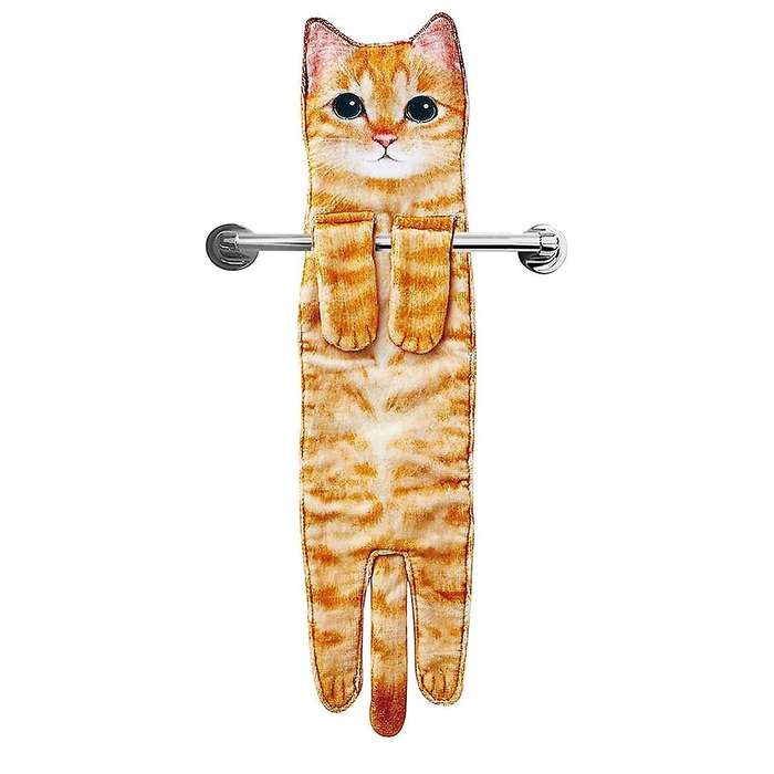 Cat Funny Hand Washing Towel Bathroom Kitchen Lovely Decorative,c