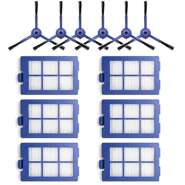6 Filters + 6 Side Brushes Replacement Parts for Anker