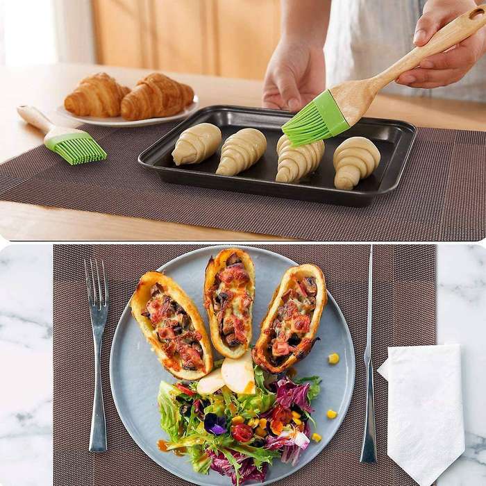 Placemats Of 6 Pcs Heat-resistant Stain-resistant Washable 18x12inch