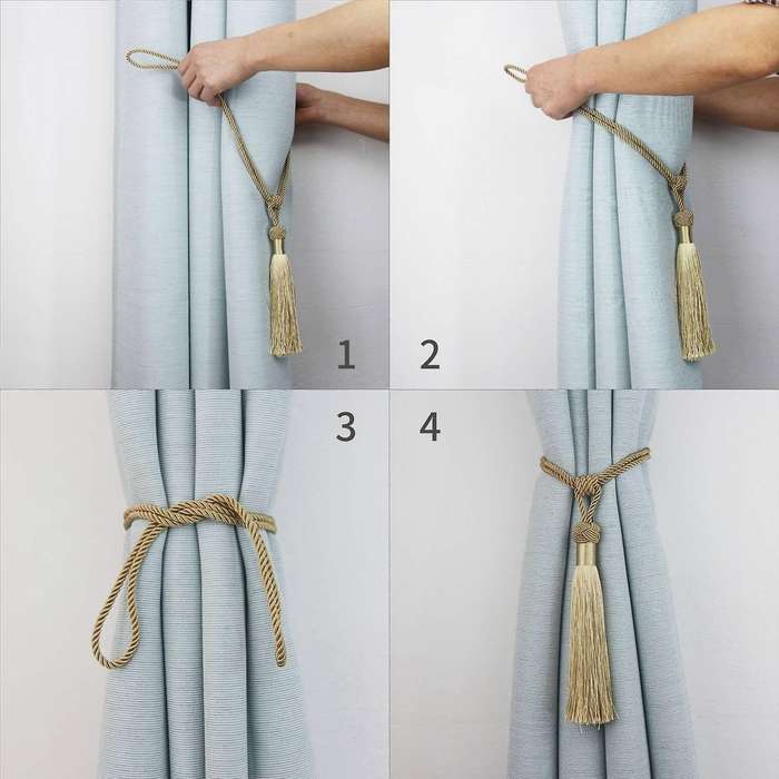 4pcs Curtain Tassels Curtain Rope Curtain Tiebacks Window Decor -d