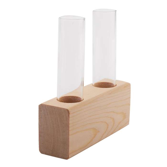 Crystal Glass Test Tube Vase Flowers Plants Hydroponic Decor Vases