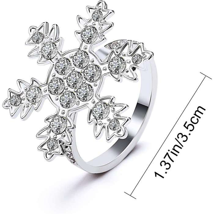 Christmas Snowflake Napkin Rings Holders for Christmas Parties 12pcs
