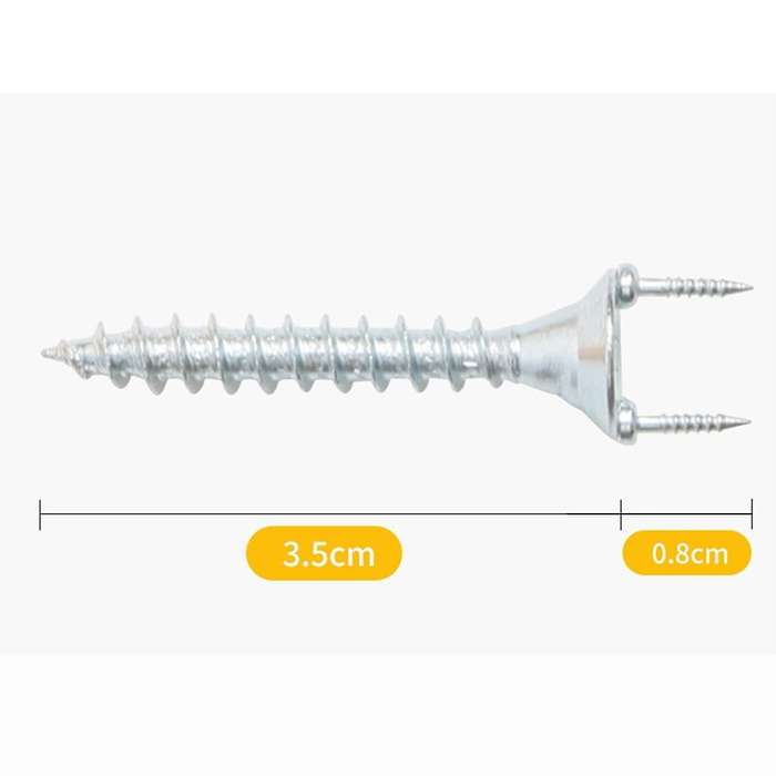 50pcs Seamless Nails Double-headed Screw Solid Wood Baseboard Screws