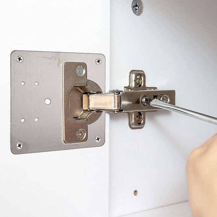 8pc Cabinet Hinge Repair Plates, Kitchen Hinge Repair Plates