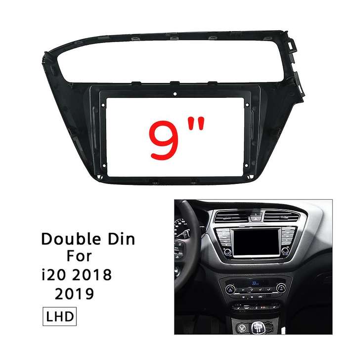 9 Inch 2 Din Car Stereo Radio Fascia for Hyundai I20 2018 2019 Lhd
