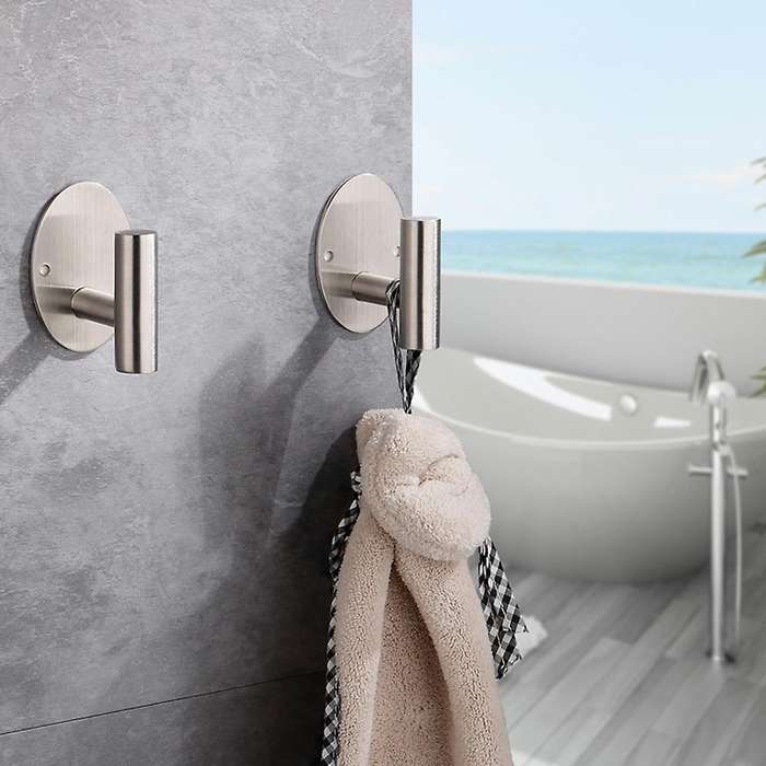 4pcs Bath Towel Hook,stainless Steel Robe Towel Hook