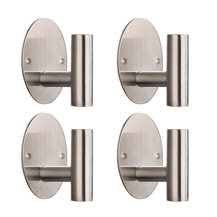 4pcs Bath Towel Hook,stainless Steel Robe Towel Hook