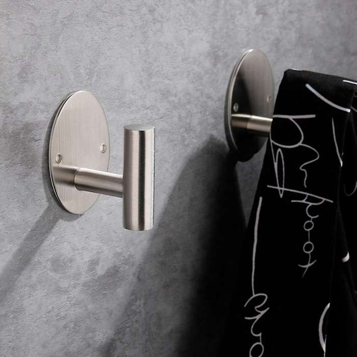4pcs Bath Towel Hook,stainless Steel Robe Towel Hook