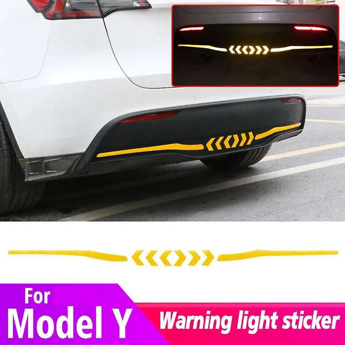 Reflective Car Tail Exterior Sticker for Tesla Model Y 2021-2022