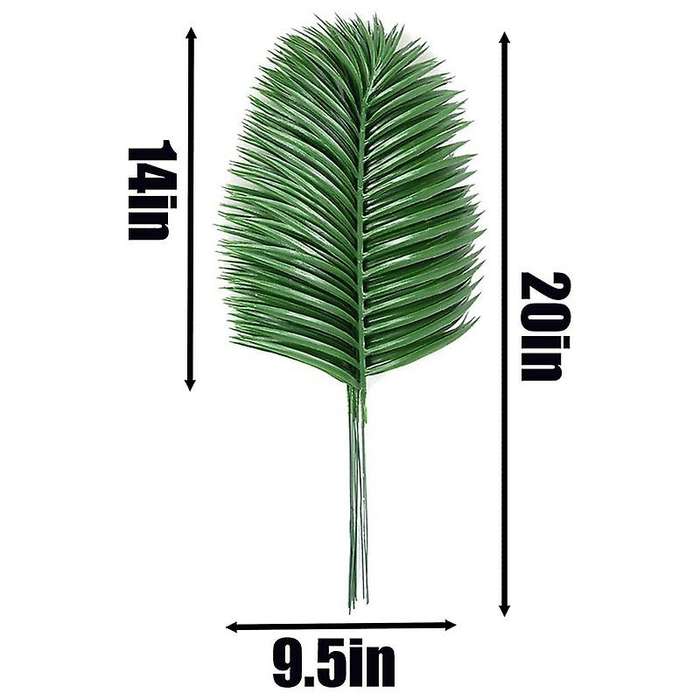 18pcs Artificial Palm Leaves Plants Faux for Leaves Hawaiian Party