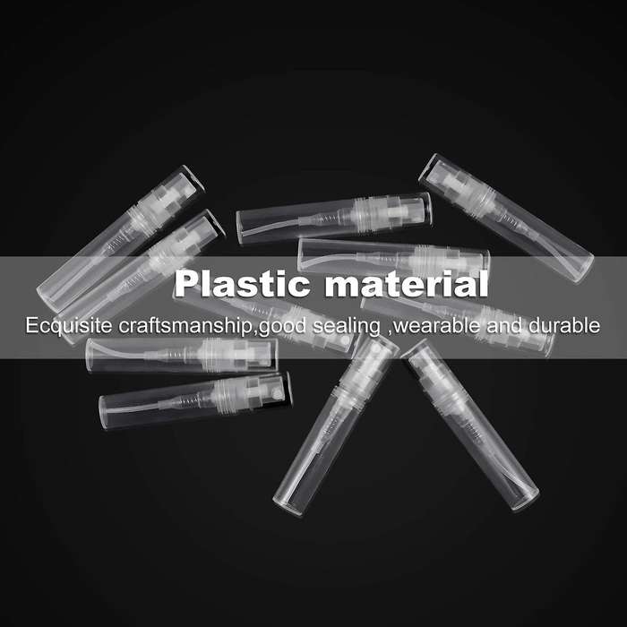 50pcs Clear Plastic Spray Bottle Portable Fragrance Spray Bottle-3ml