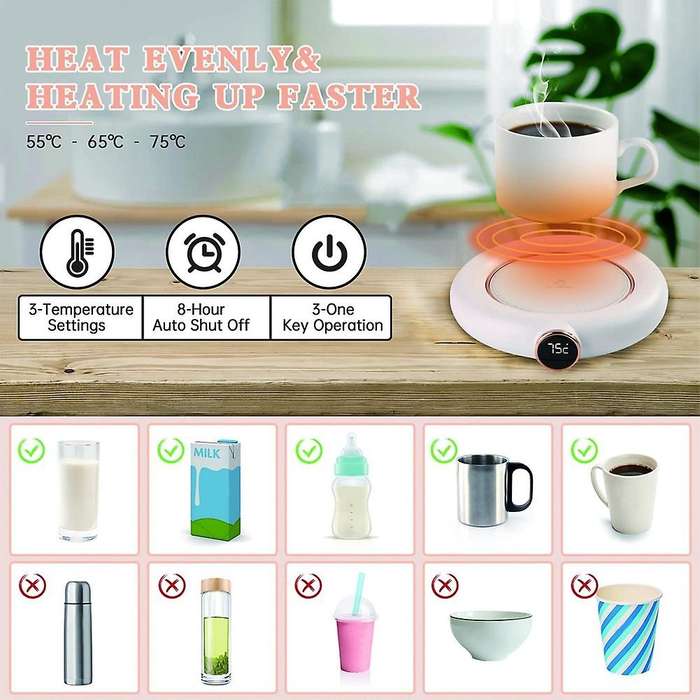 Coffee Mug Warmer, for Desk Auto Electric Beverage Warmer