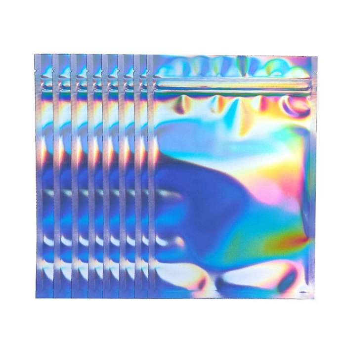 100pcs Zip Lock Bags Pouches Cosmetic Plastic Gradient Bags (14x20cm)