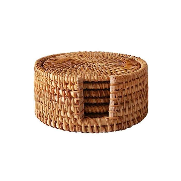 6pcs/ Drink Coasters Set for Kungfu Tea Accessories Cup Mat Pad-10cm