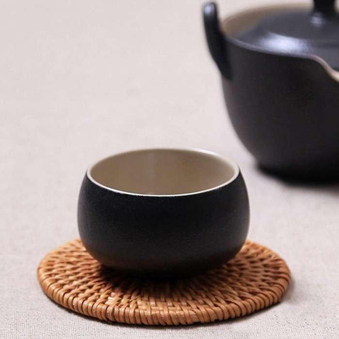 6pcs/ Drink Coasters Set for Kungfu Tea Accessories Cup Mat Pad-10cm