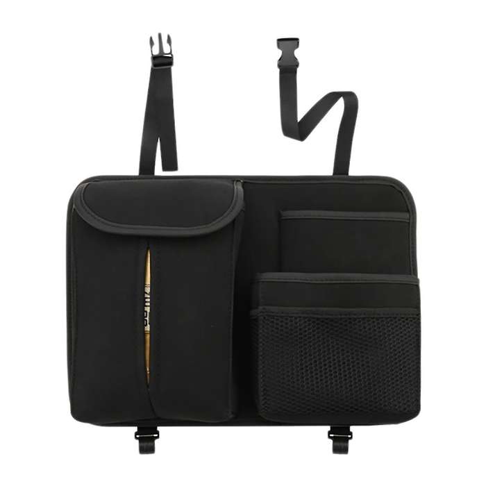 Car Seat Back Multi-pocket Pack Bag Car Interior Accessories Black