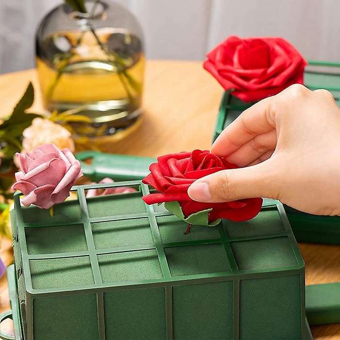 2 Pcs Cage Flower Holder with Floral Foam for Flowers Cage Bowl