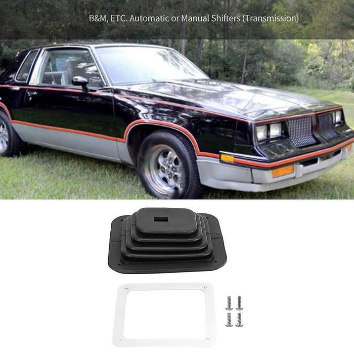 Car Shift Dust Cover Rubber Shifter Boot with Chrome Plate