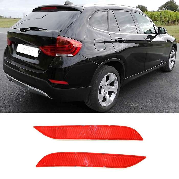 Car Rear Bumper Reflector Strip Cover Trim, Left+right 2pcs