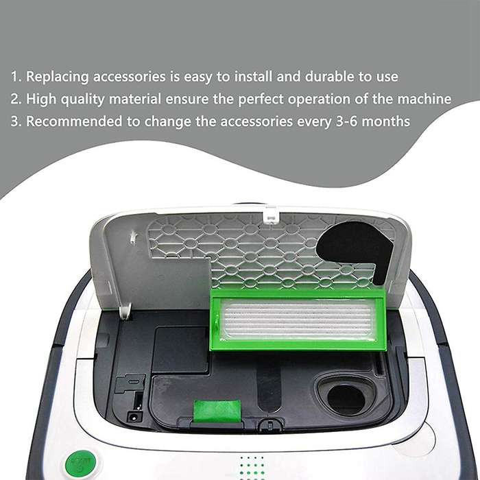 Replacement Parts Side Brushes Hepa Filter Compatible for Vorwerk