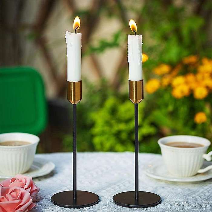 2 Pcs Dinning Candlestick Holder, Table Decorative Candle Holder