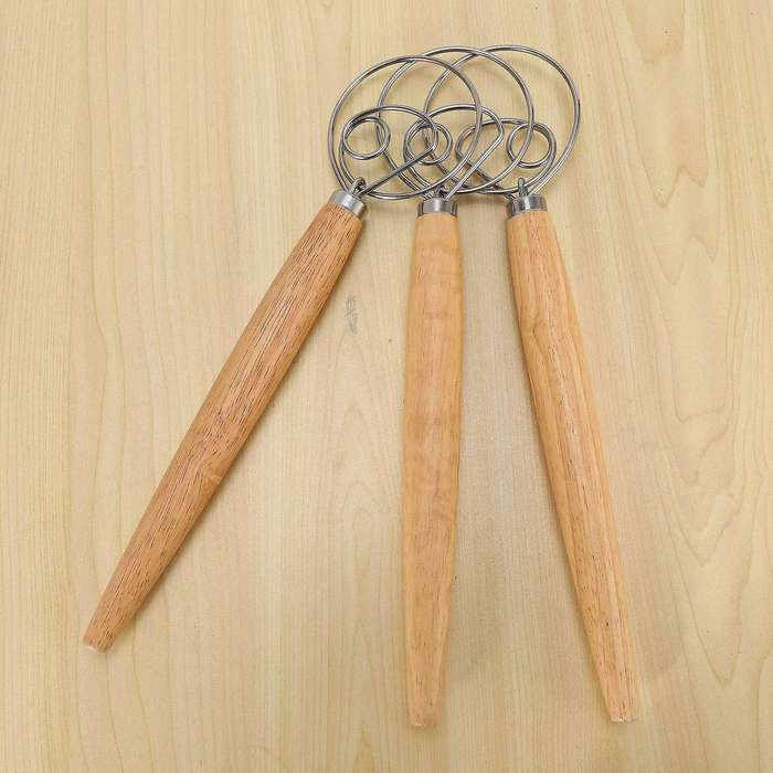 3 Pieces Danish Dough Whisk, Bread Mixer Blender, Stainless Stee