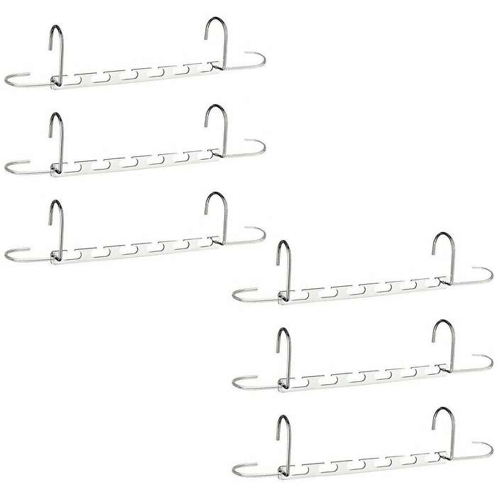 Coat Clothes Hanger Magic Hook Metal with Smooth Finish - Pack Of 6