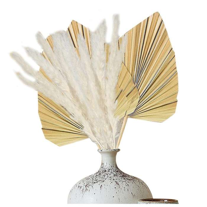 Dried Papapas Grass Decor Bouquet,dried Palm Leaves for Home Decor