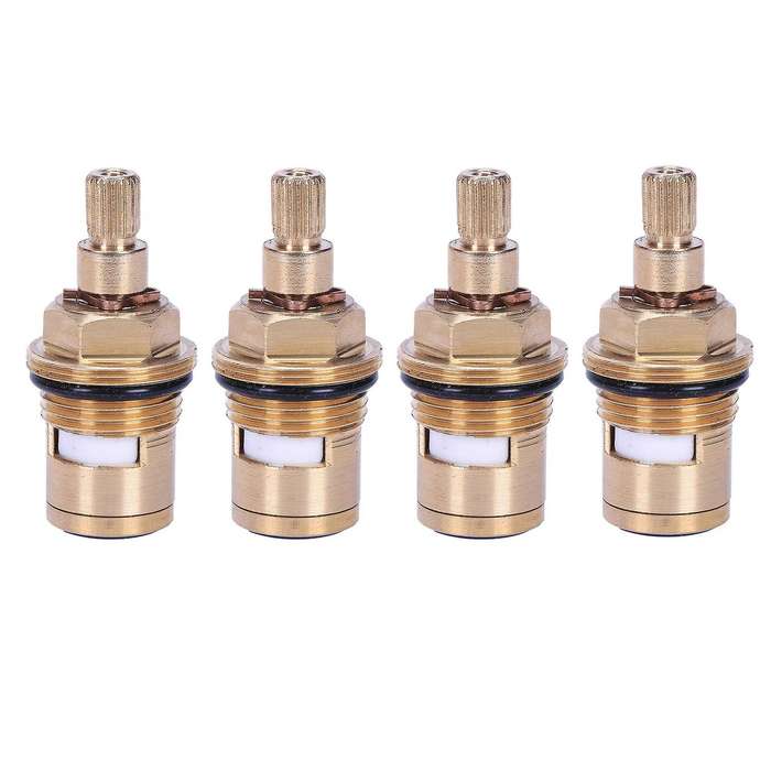 4pcs Brass Ceramic Disc Tap Valve Insert Gland Cartridge Quarter Turn