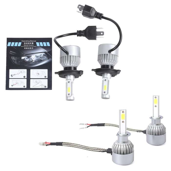 2 X S2 H4 72w 8000lm Led Headlight Car Hi/lo Beam Auto Bulbs