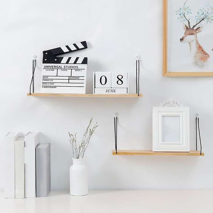 Wall Shelf Wooden Wall Hanging Shelf Floating Shelving Decorative B