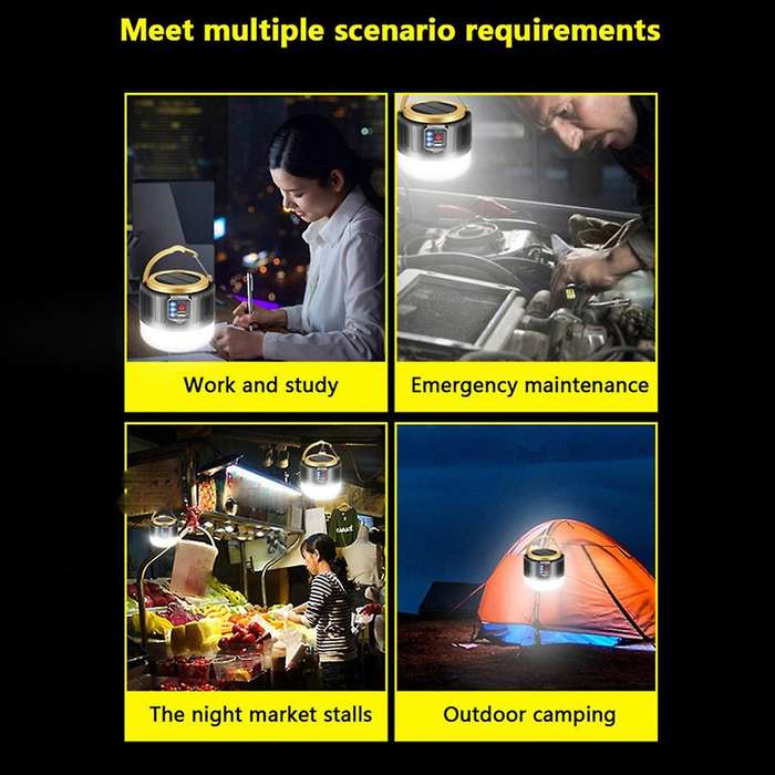 Camping Lamp Led Usb Rechargeable,remote Lighting Solar Lamp